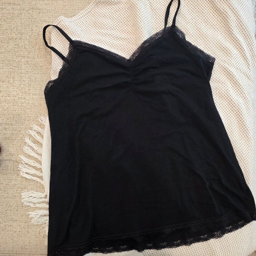 Torrid Size 3 Black lace trim camisole tank top